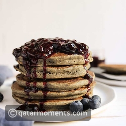 Buckwheat Pancakes with Berry Compote