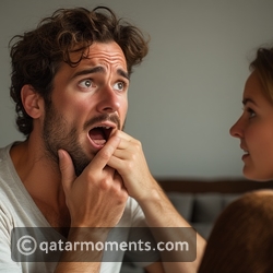 Excessive throat clearing or swallowing