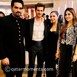 Andrew Garfield, Mahira Khan, Humayun Saeed, and Sana Shahnawaz