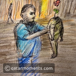 Man Holding a Dead Child